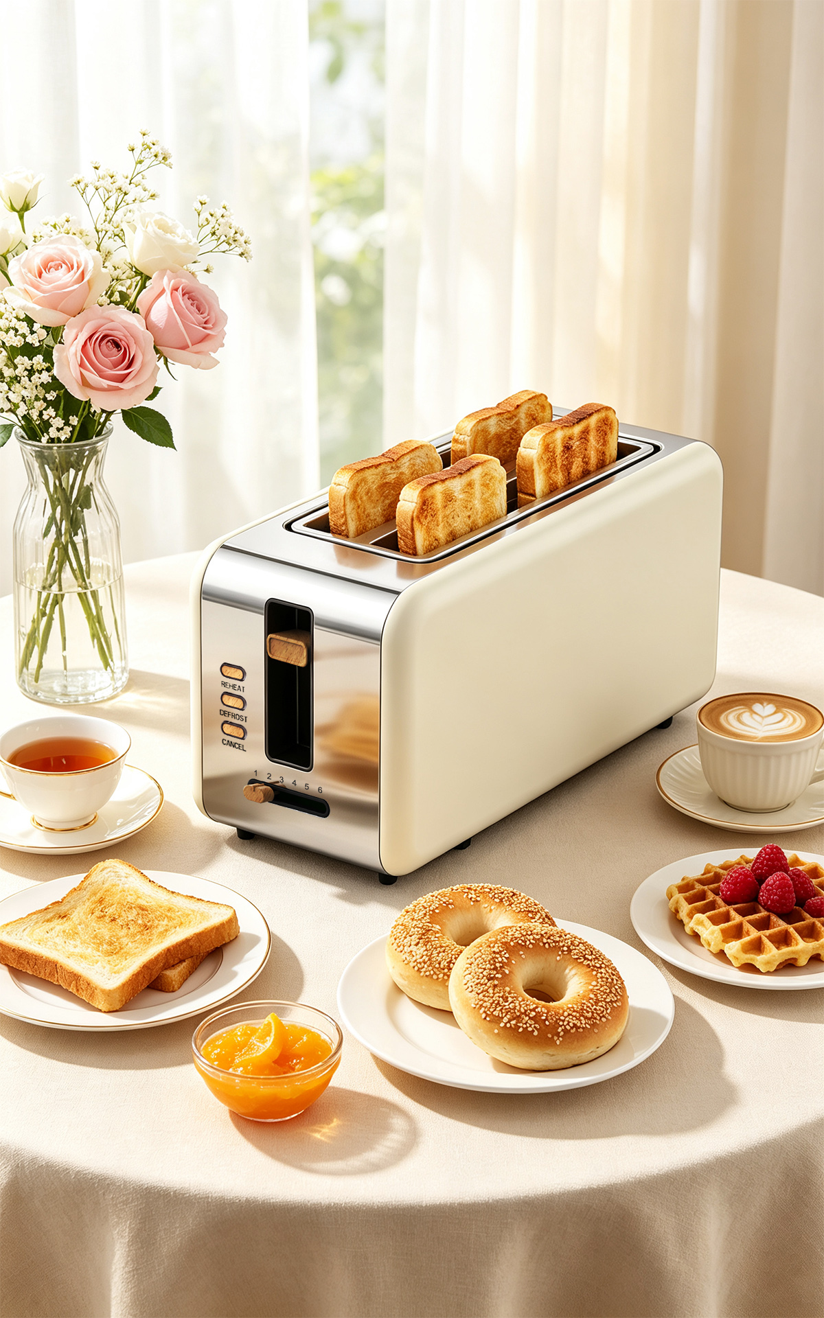 bestone long 2 slices toaster