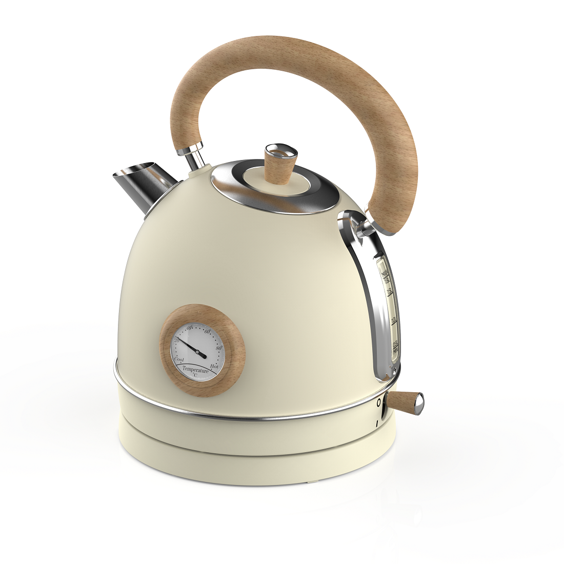 1.8L White Retro Kettle(or with Thermometer)（NO.K03）