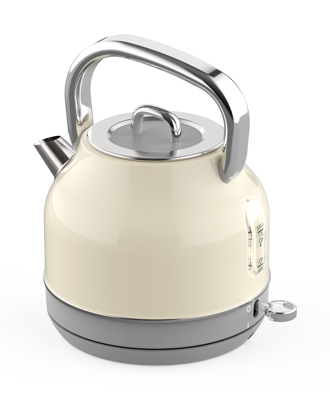 1.7L White Retro Kettle with Stainless Steel Liner(NO.K15）