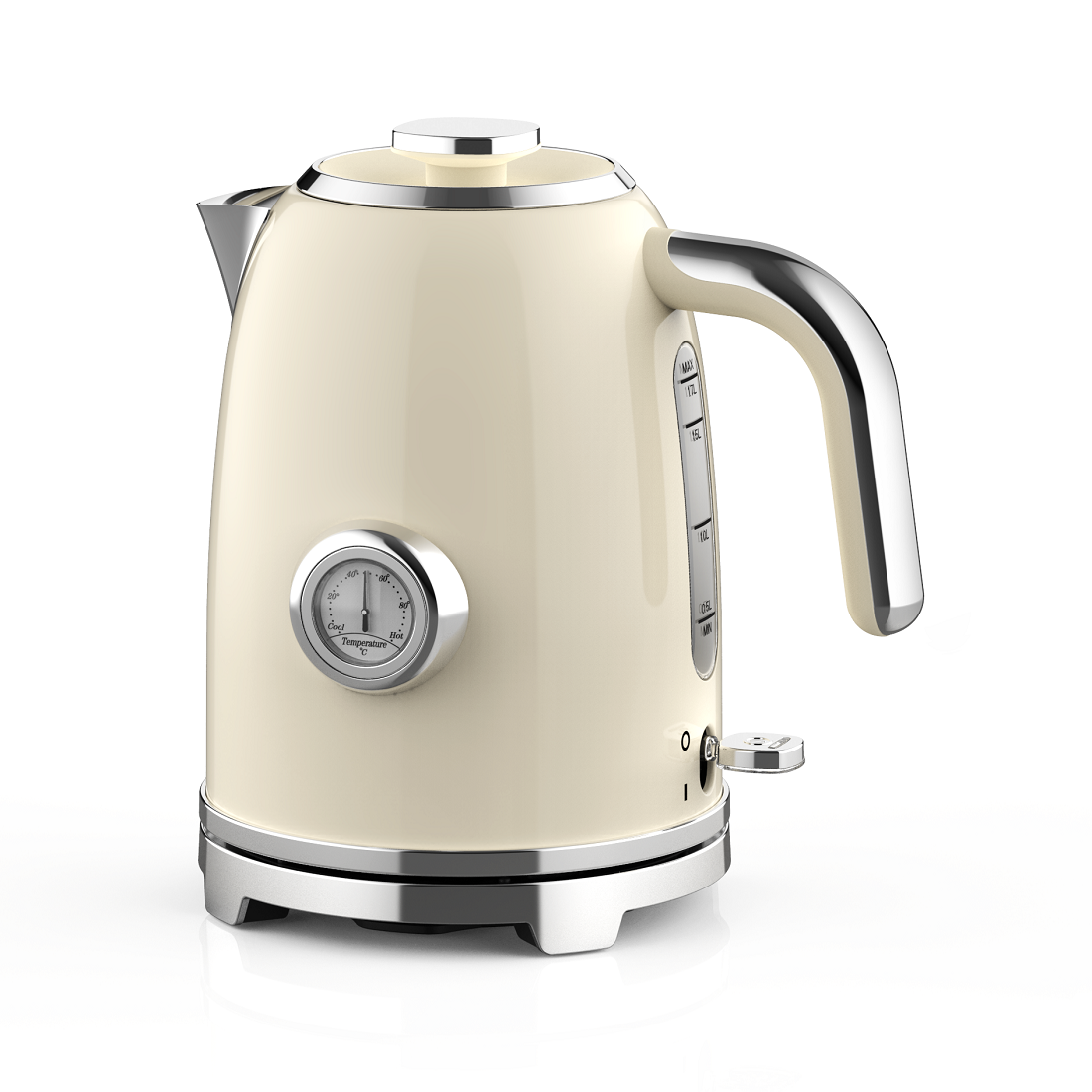 1.7L White Jug Kettle with Thermometer