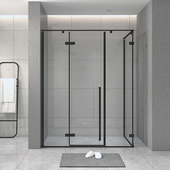 Cabina de ducha: forma de L