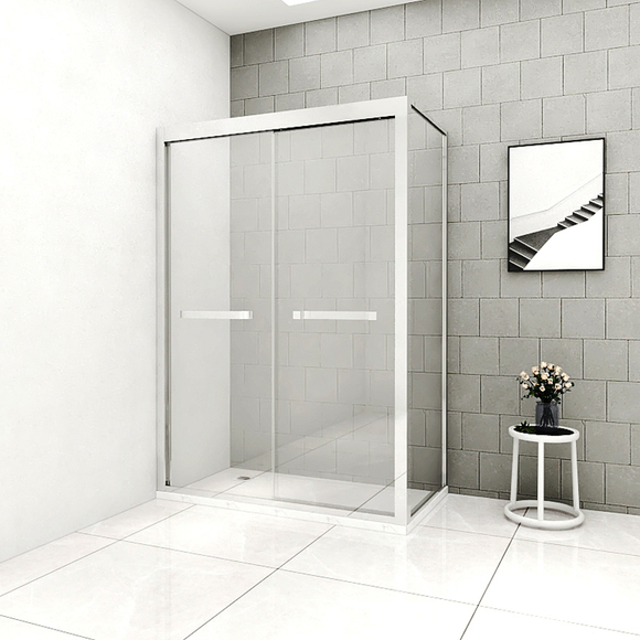 Cabina de ducha: forma de L
