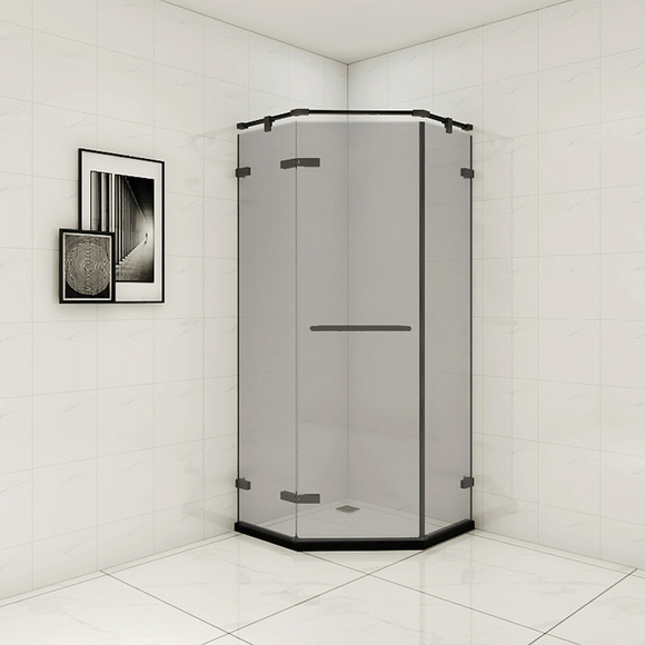 Cabina de ducha: forma de diamante