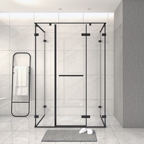 Cabine de douche : forme en U