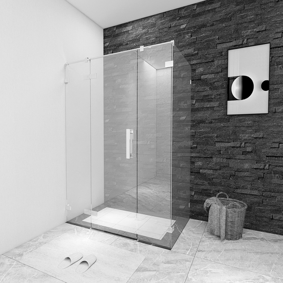 Shower Enclosure: L Shape
