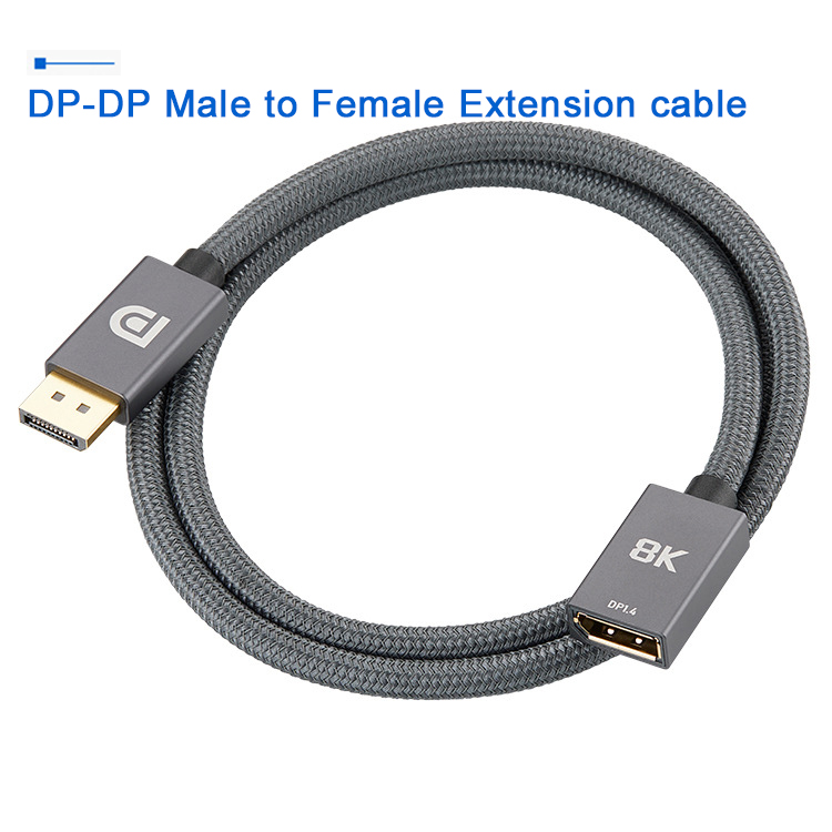 Cabo de extensão DP macho e fêmea 1.4 versão de conexão de exibição de alta definição computador DP macho para linha de monitor de computador fêmea linha dp