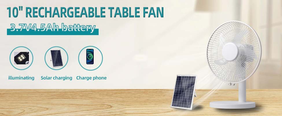 rechargeable table fan
