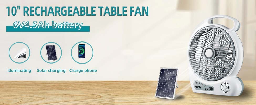 Rechargeable radio fan