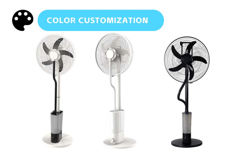 rechargeable mist fan color customization