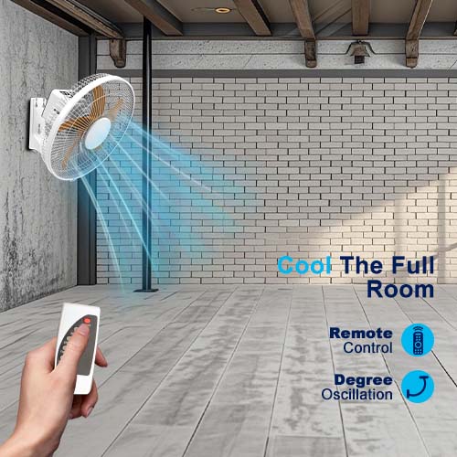 rechargeable wall fan: cool the full room