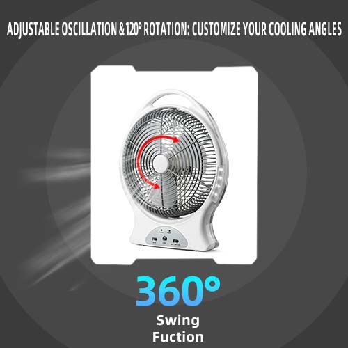 High speed rechargeable camping fan