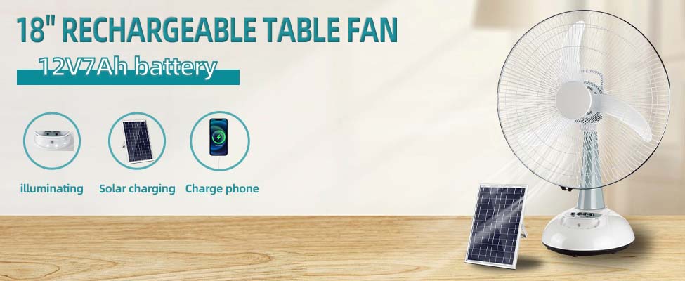18inch rechargeable table fan