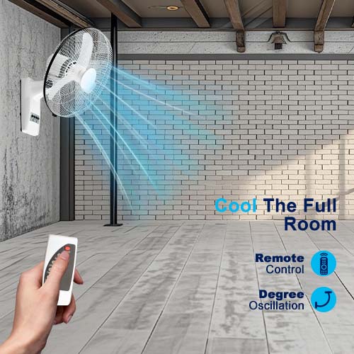rechargeable wall fan: cool the full room