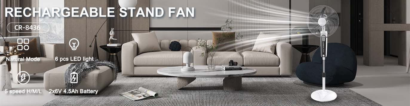 rechargeable standing fan