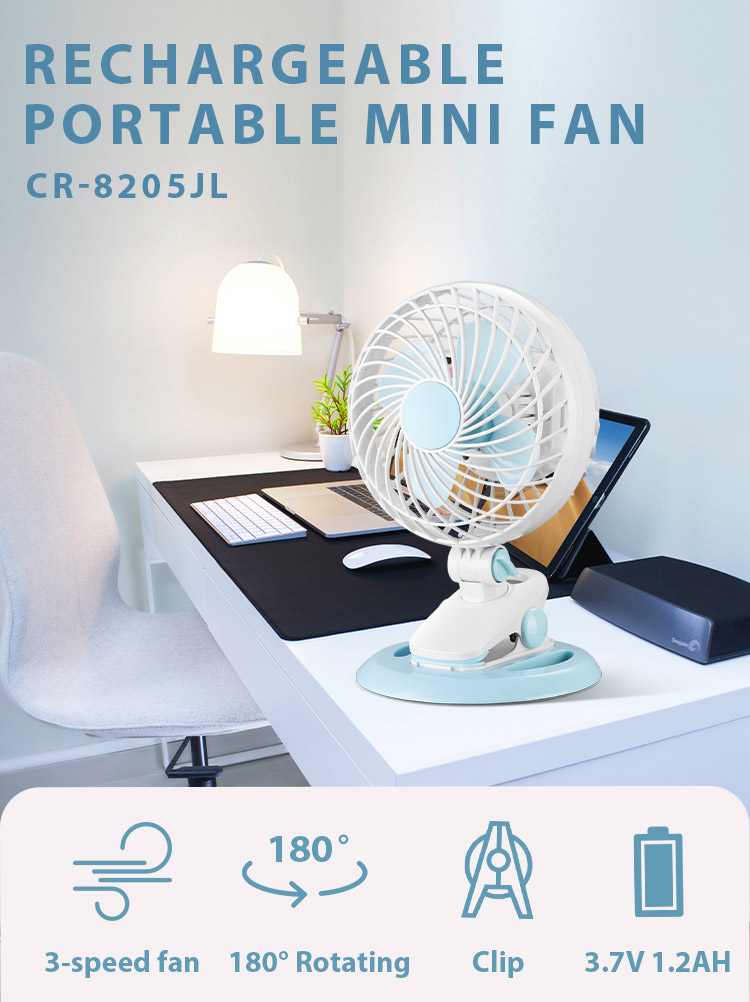 5 inch rechargeable mini fan