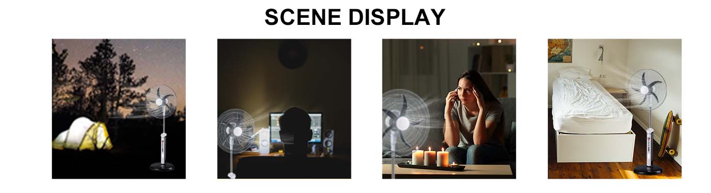 lithium battery opearted rechargeable stand fan