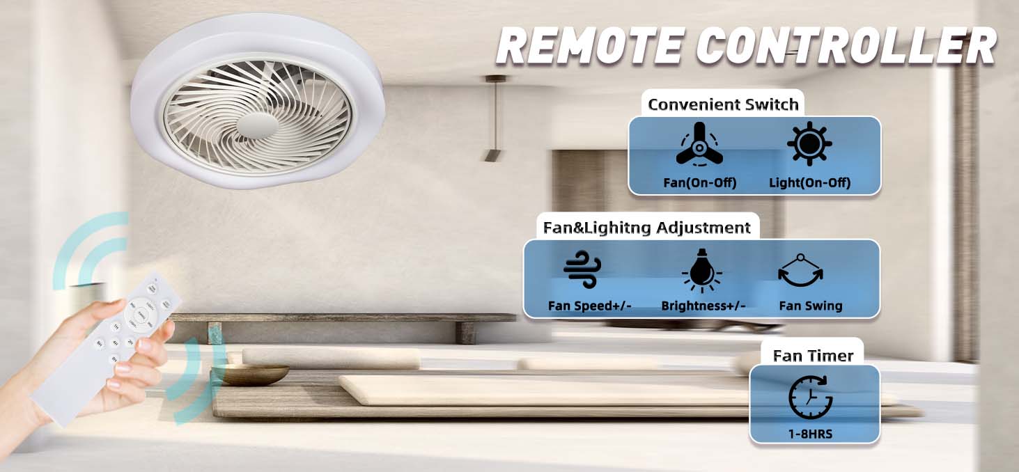 Rechargeable ceiling fan function