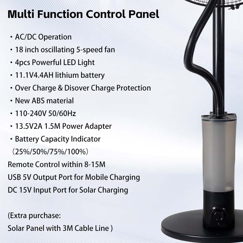 rechargeable mist fan function