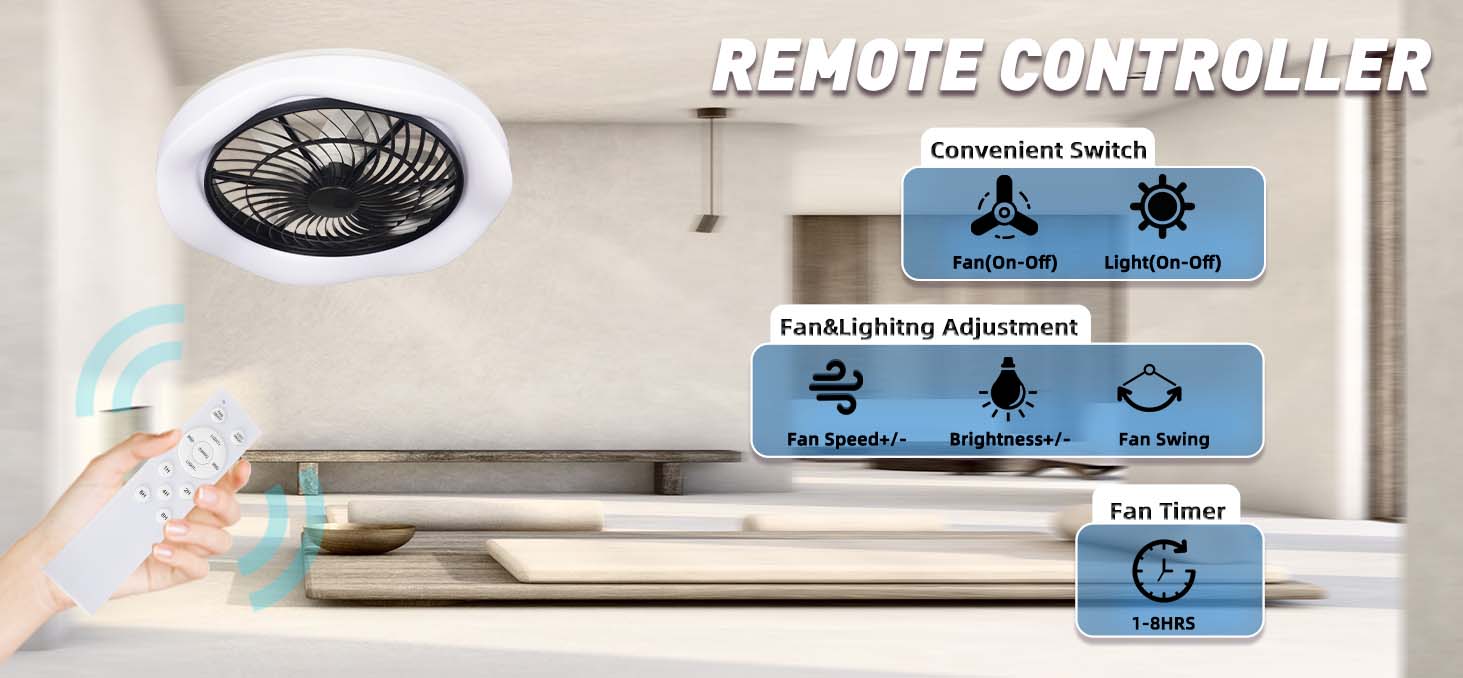 rechargeable ceiling fan function