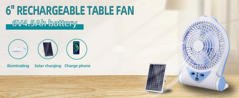 8 inch mini rechargeable fan