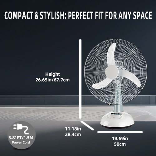 rechargeable table fan: compact and stylish perfect fit for any space