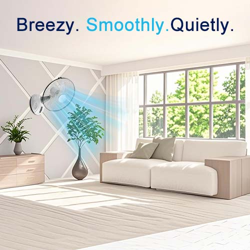 rechargeable wall fan: breezy, smoothly, quietly