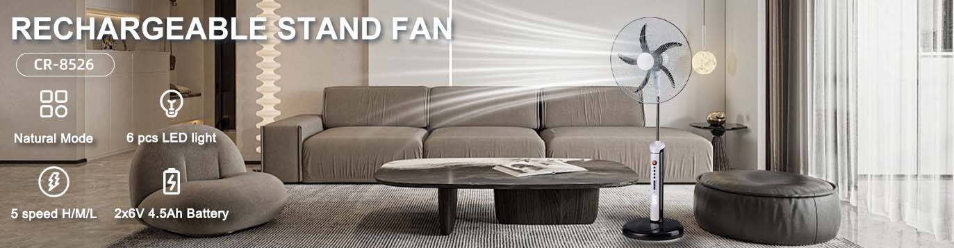 rechargeable standing fan