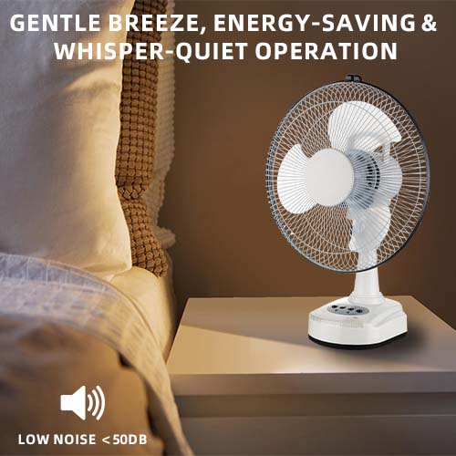 rechargeable table fan: gentle breeze,energy-saving and whisper-quiet operation