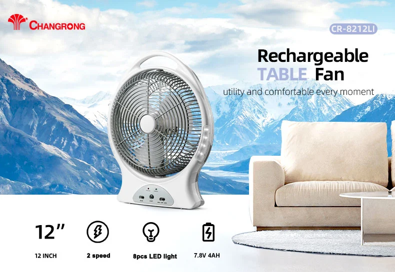 Rechargeable camping fan