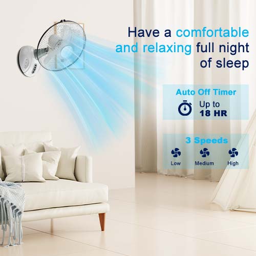 rechargeable wall fan: have a comfortable and relaxing full night og sleep