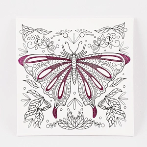 Pre Drawn Stretched Canvas for Painting, Butterfly Theme
