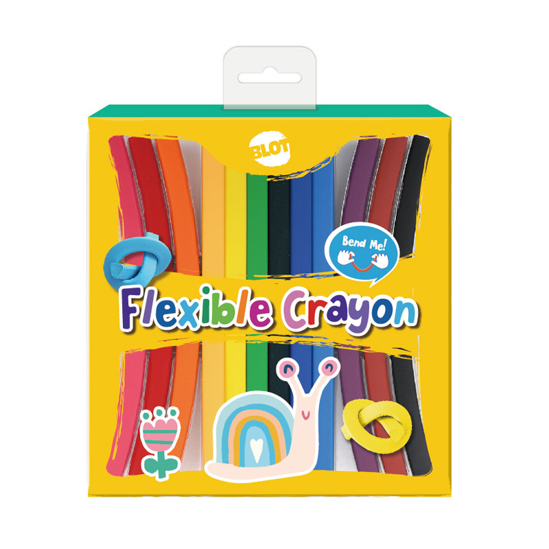 Flexibles Buntstiftset für Kinder, dreieckiger Schaft, 6 Farben
