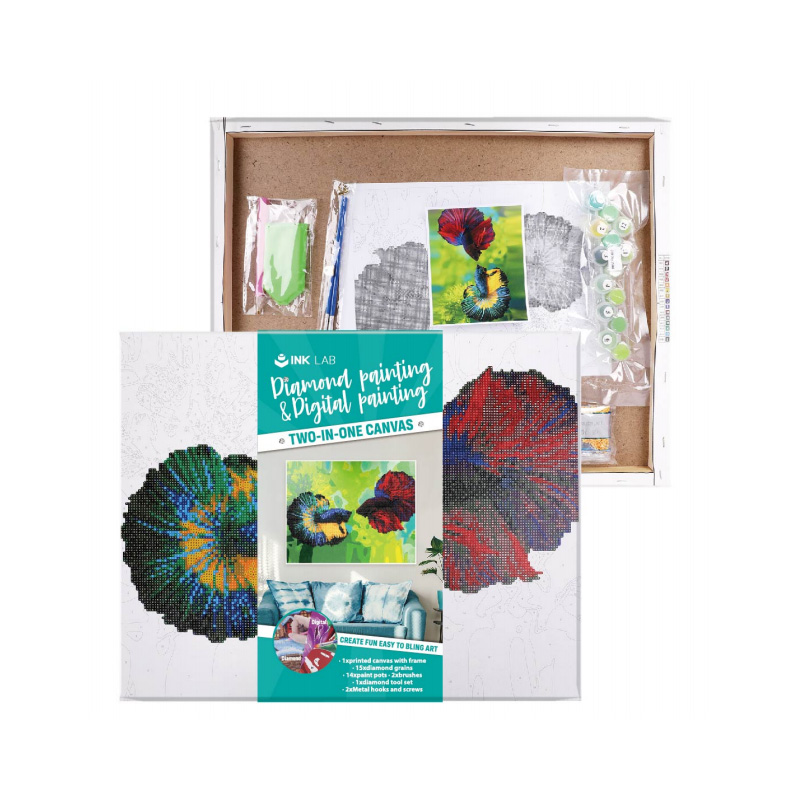 Kits de pintura de diamantes de bricolaje con lienzo enmarcado
