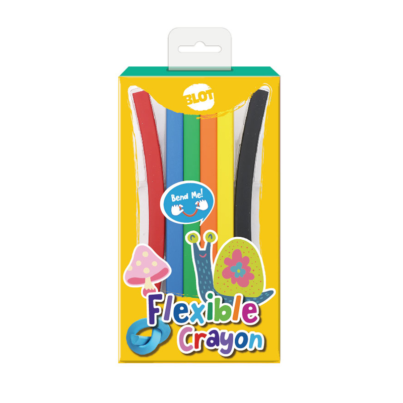 Juego de ceras flexibles para niños, barril triangular, 6 colores