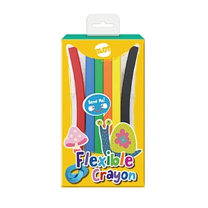 Flexibles Buntstiftset für Kinder, dreieckiger Schaft, 6 Farben