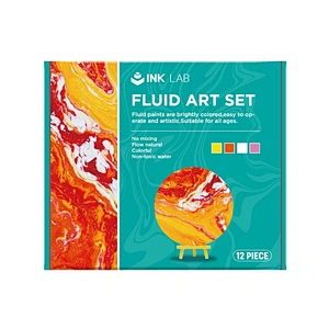 Acrylic Pouring Paint Set Yellow Series, 4 Colours Pre Mixed High Flow Acrylic Paint, 2 Oz/Bottle