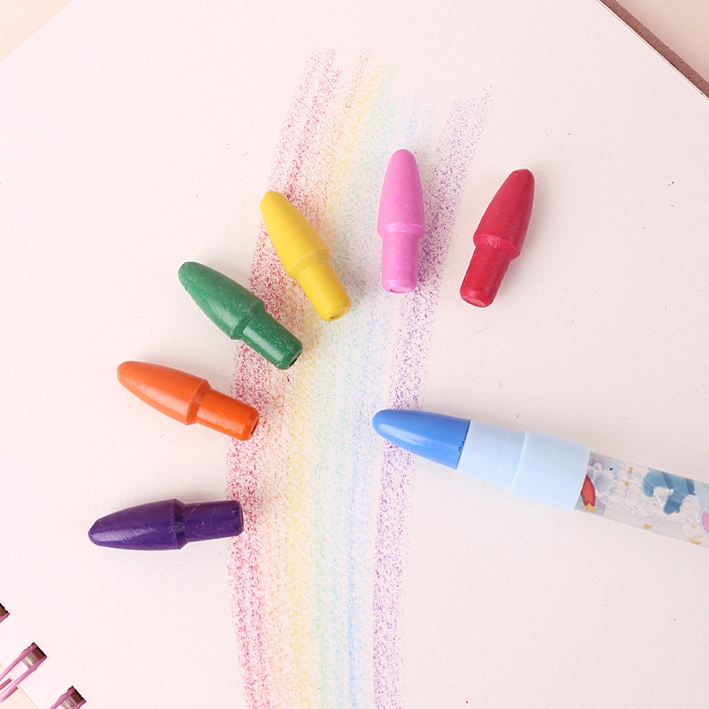 Crayons for Kids, Blow Bubble, Roller Seal, Flat Seal, Replaceable Crayon Head