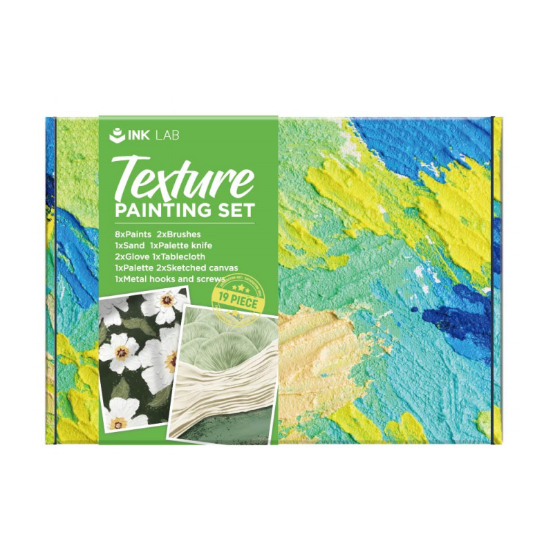 Acrylic Texture Paint Set 8 Colours Acrylic Paints in Tubes Non Toxic, Painting on Canvas, 60ml/Tube