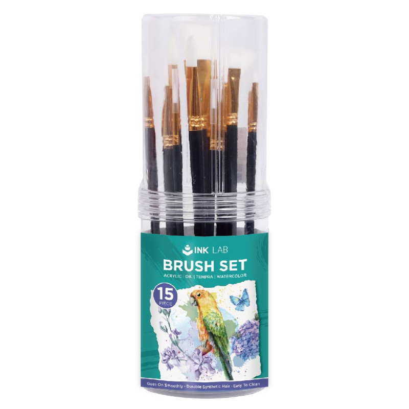 10-teiliges Pinsel-Set, Nylonhaarpinsel für Acrylmalerei, Ölgemälde, Aquarellmalerei