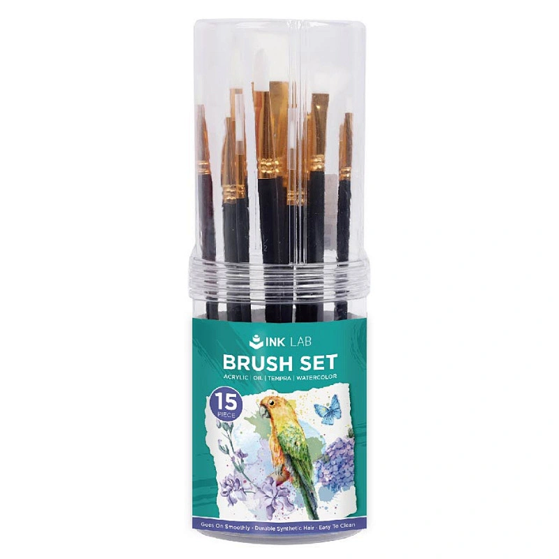 10-teiliges Pinsel-Set, Nylonhaarpinsel für Acrylmalerei, Ölgemälde, Aquarellmalerei