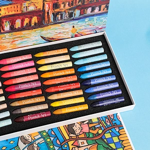 Soild Oil Pastels Set, 36 Assorted Colors, Basic Color/Macaron Color
