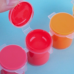 Juego de botes de pintura acrílica, 13ML, 18PCS, Mini recipiente de almacenamiento de pintura acrílica con tapa