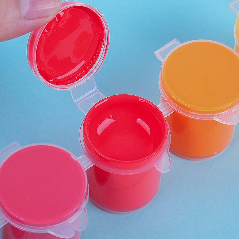 Juego de botes de pintura acrílica, 13ML, 18PCS, Mini recipiente de almacenamiento de pintura acrílica con tapa