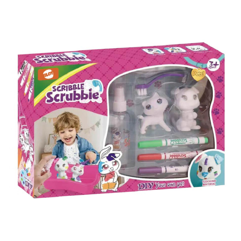 Washimals Pets Bathtub Playset, Warnai Hewan Peliharaan Washimal Anda Lagi dan Lagi, Termasuk 3 Penanda yang Dapat Dicuci