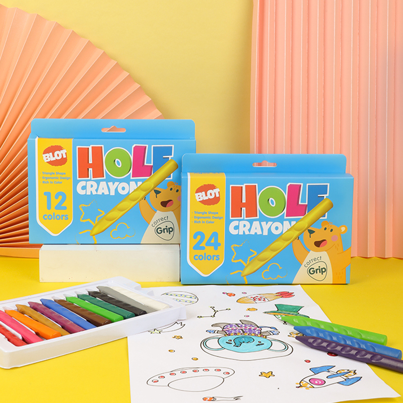 Crayones para agujeros para niños, 12/24 colores