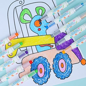 Double-Ended Paint Sticks, 24 Colors, Non-Toxic, Super Quick Drying, No Mess