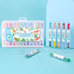 Double-Ended Paint Sticks, 24 Colors, Non-Toxic, Super Quick Drying, No Mess
