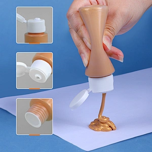 Juego de botes de pintura acrílica, 13ML, 18PCS, Mini recipiente de almacenamiento de pintura acrílica con tapa