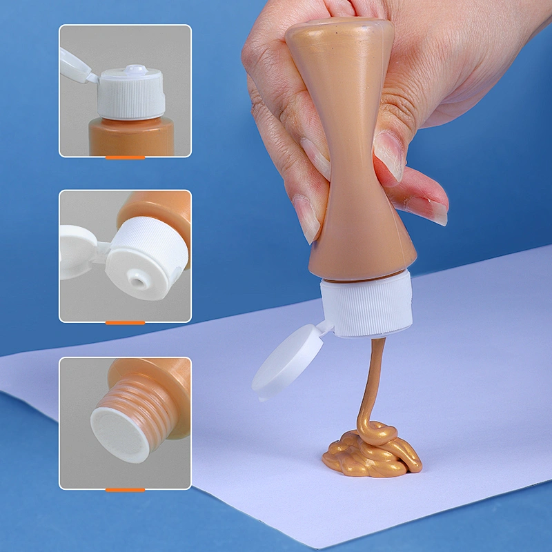 Juego de botes de pintura acrílica, 13ML, 18PCS, Mini recipiente de almacenamiento de pintura acrílica con tapa