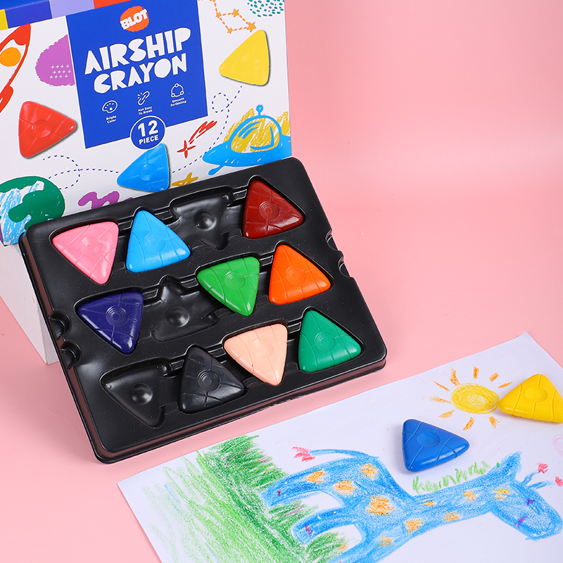 Airship Crayons for Kids, 12 Colors